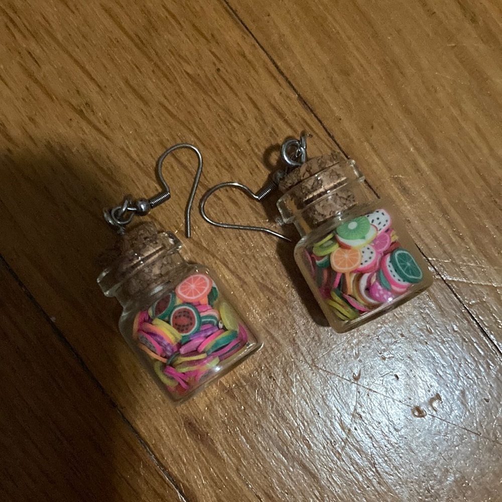 Fruit jar earrings
